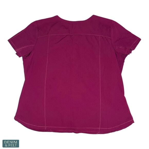 Dickies Dynamix Wine Scrub Set 2XL Top XL Petite Jogger Pants Stretch Nurse - Picture 5 of 15